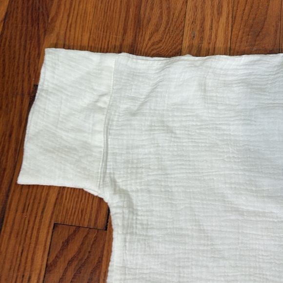 Joie 100% cotton boxy gauze top shirt Oversized white size S - Picture 5 of 6